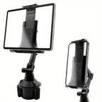 Car Cup Holder Tablet & Phone Mount with Heavy Duty Base