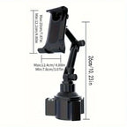 Car Cup Holder Tablet & Phone Mount with Heavy Duty Base