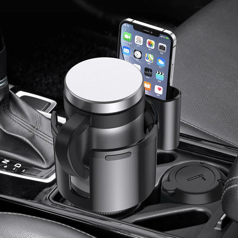 Adjustable Car Cup Holder Expander & Phone Organizer