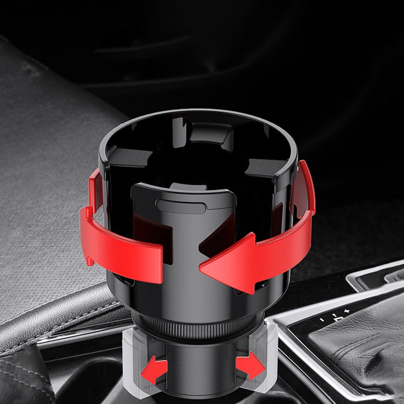 Adjustable Car Cup Holder Expander & Phone Organizer