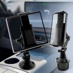 Car Cup Holder Tablet & Phone Mount with Heavy Duty Base